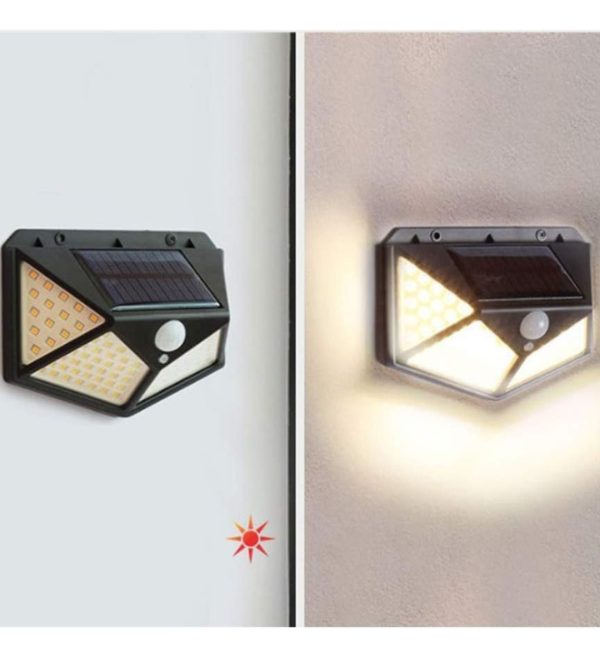 Foco Lampara Exterior Farol Solar 100 Led Sensor 5 Unidades