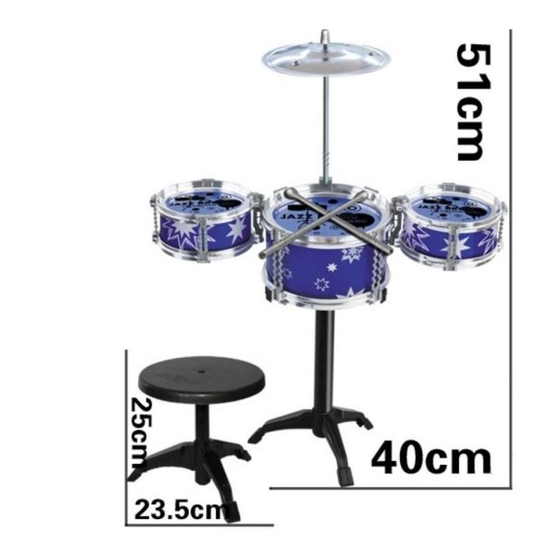 Bateria Musical Juguete Para Niños Instrumento C/ Asiento