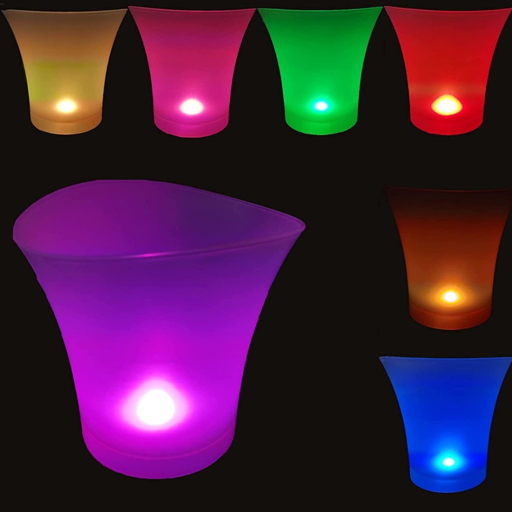 Hielera Balde Luces Cambia De Color 5 Litros Bar, Pub