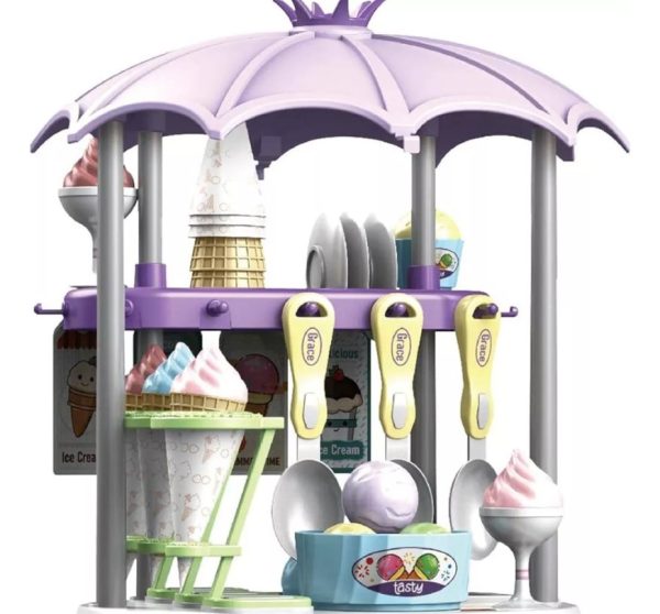 Valija Infantil Venta Helado Carro Accesorios 4 En 1 Calidad Violeta