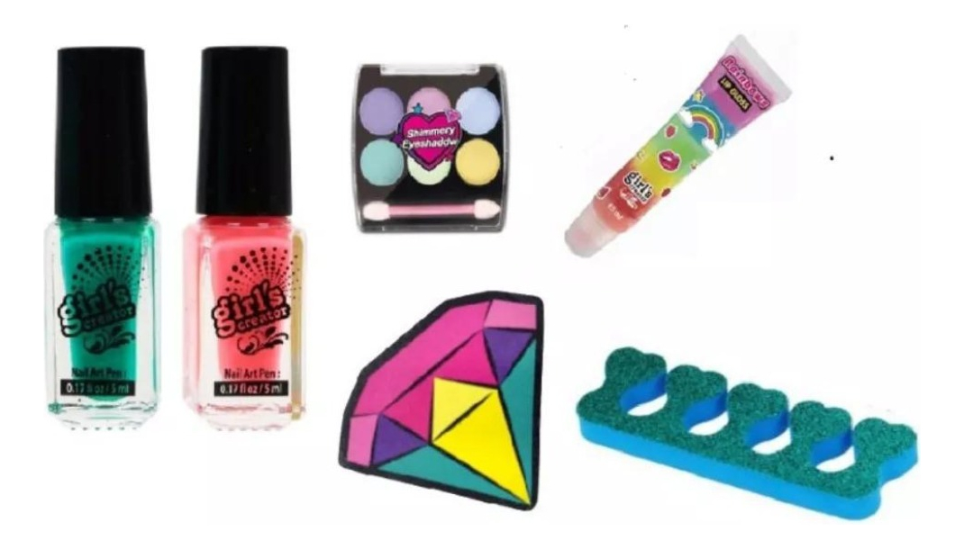 Kit Infantil De Belleza Arreglo De Uñas + Esmalte + Sombras: imagen 2
