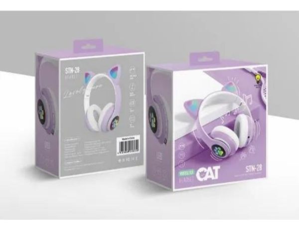 Auriculares Bluetooth Manos Libres Niños Orejas Gatito