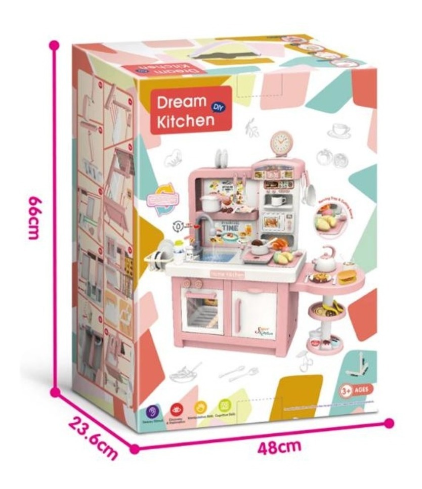 Juego Cocina Infantil Grande, Sonido Luz Y Canilla Agua
