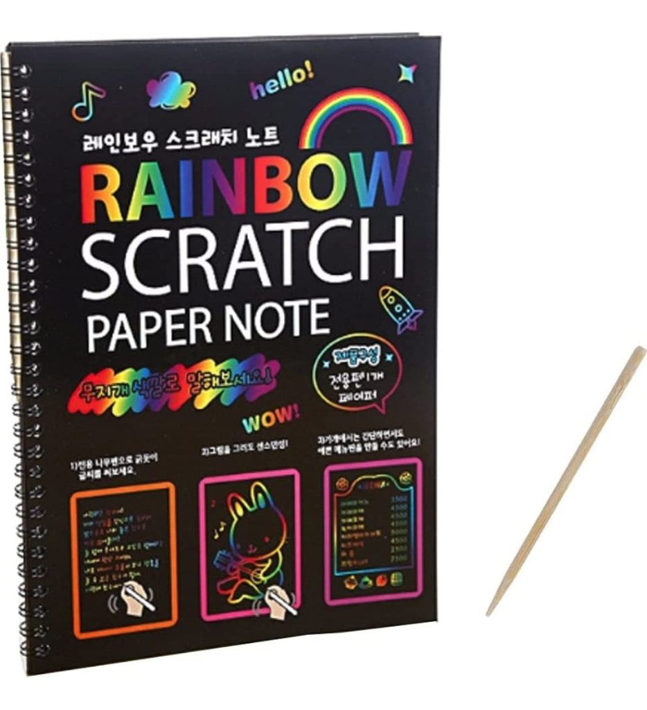 Libro Infantil Arte Carbón Para Rascar Y Colorear Mágico X 2