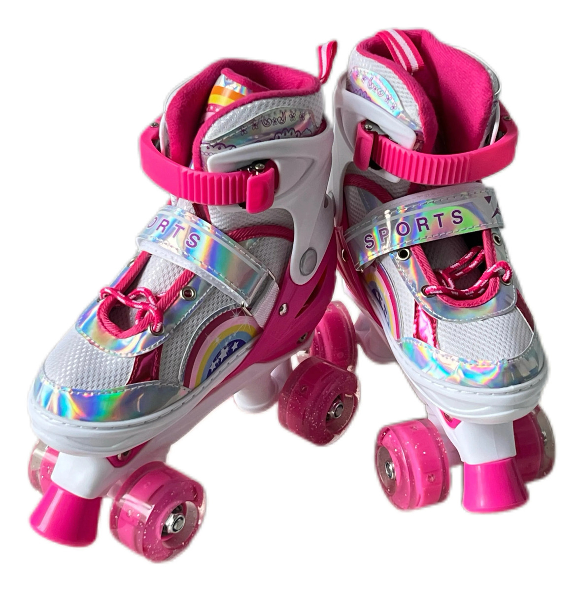 Patín Artístico Extensible Ruedas Silicona Con Luces - Imagen 12