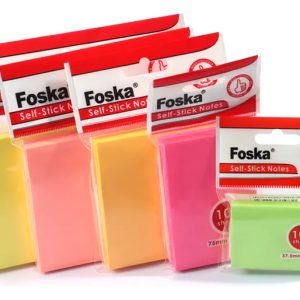 Notas Adhesivas Colores 100 Hojas 75 X 75 Pack X24 Uni Foska: imagen 2