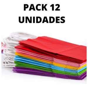 Bolsas De Papel Con Asas Pack X 12 Unidades, Varios Colores: imagen 75
