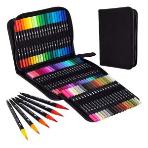 Kit De Marcadores Rotuladores 72 Piezas Punta Fina Pincel