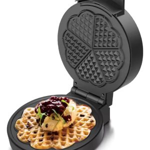 Waflera De Acero Forma Corazón Antiadherente 1000w: imagen 5