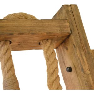 Portalampara Rustico De Madera Y Cuerda Calidad: imagen 4