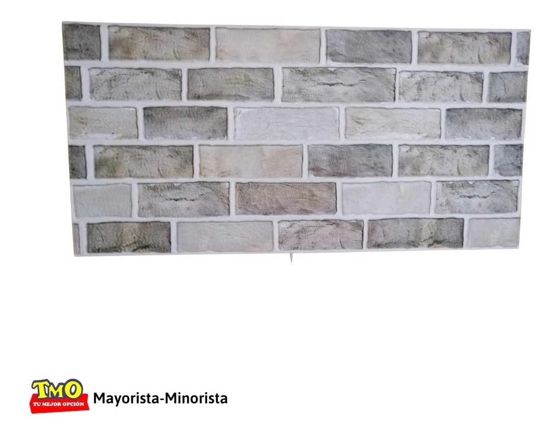 Revestimiento Adhesivos 3d P/ Pared Piedra Gris 30 X30cm - Imagen 3