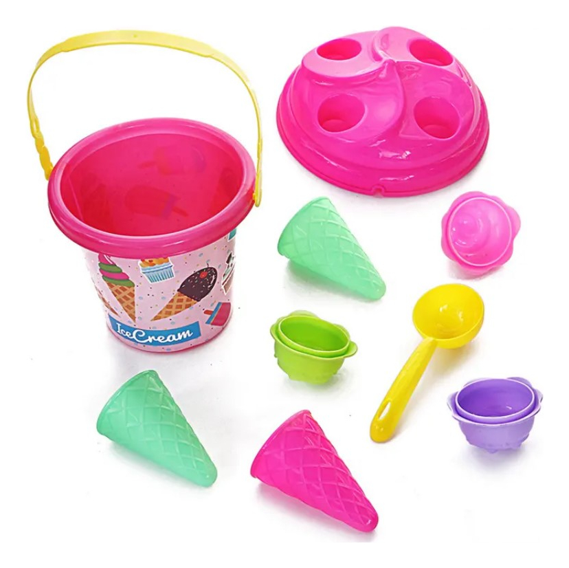 Juguete Balde Helado Playa Con Accesorios: imagen 8