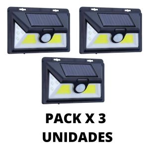Farol Luz Foco Solar Exterior Sensor Movimiento X 3 Unidades: imagen 2
