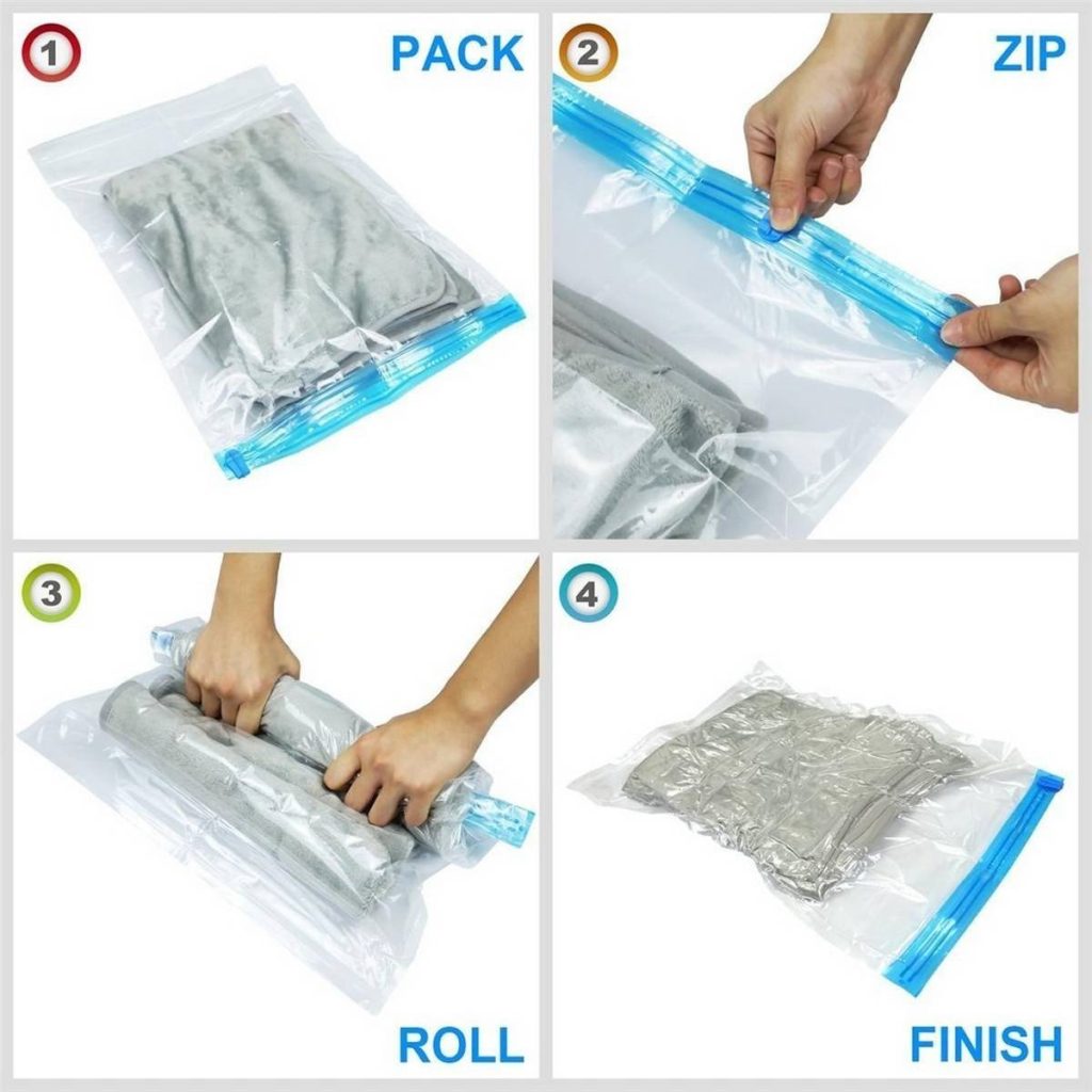 Bolsa Al Vacío Para Guardar Ropa Reducir Espacios X 3 Uds