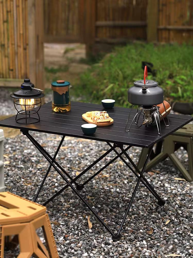 Mesa Plegable Camping Color Negro: imagen 5