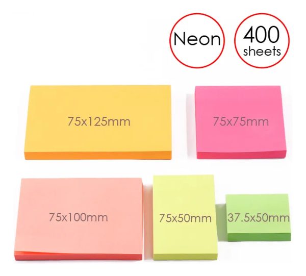 Notas Adhesivas Colores 100 Hojas 75 X 75 Pack X24 Uni Foska