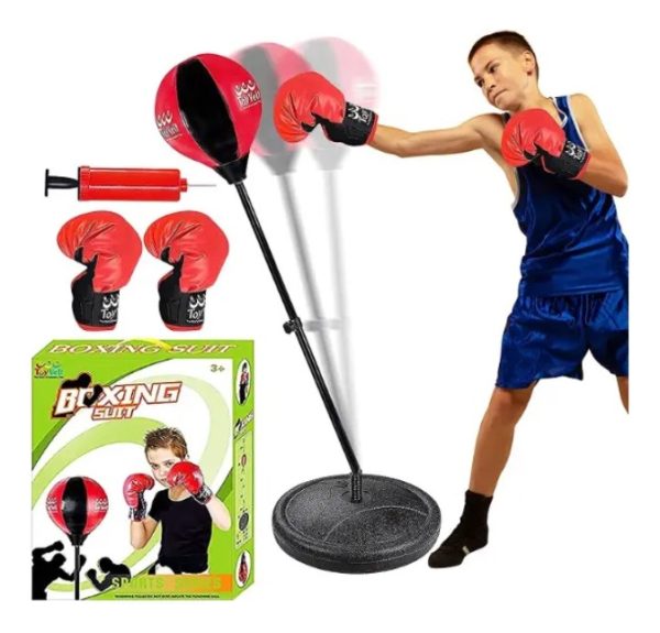 Juego Boxeo Bola Grande Con Soporte Infantil Ajustable