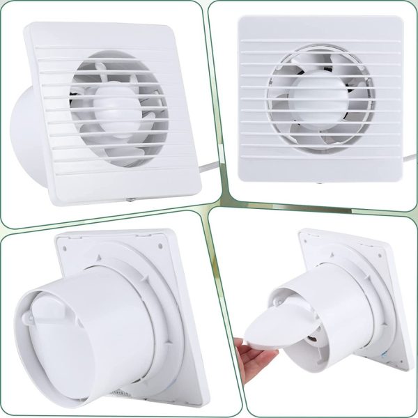 Extractor De Aire Baño Cocina 4 Pulgadas 18w 14 X 14 Cm