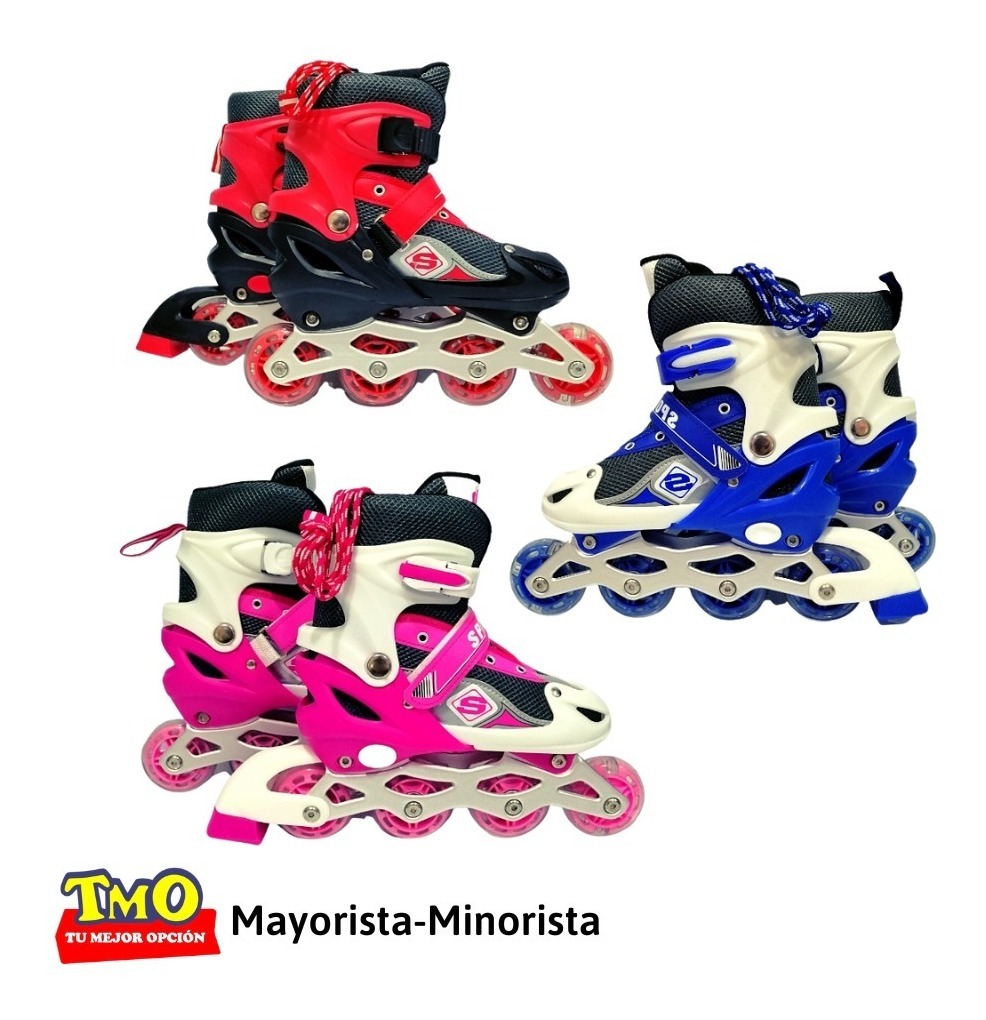 Patin Roller Extensibles De Aluminio Con Luz Para Niños