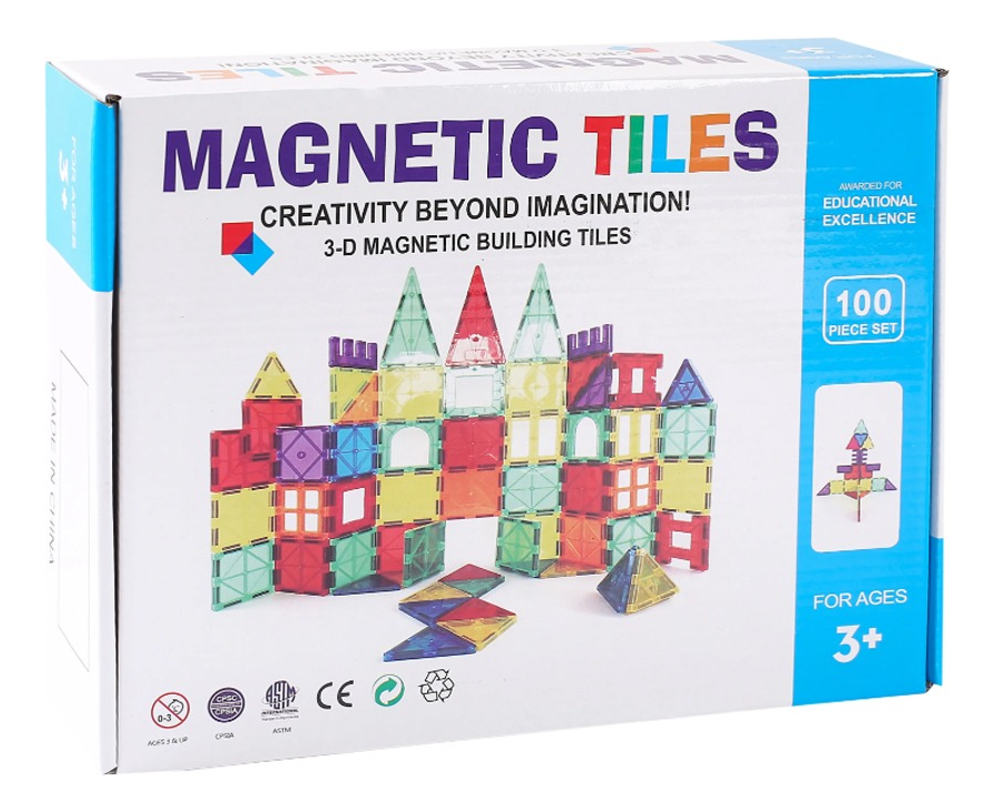 Bloques De Construcción Magnéticos Forma Geométrica 100 Pcs: imagen 3