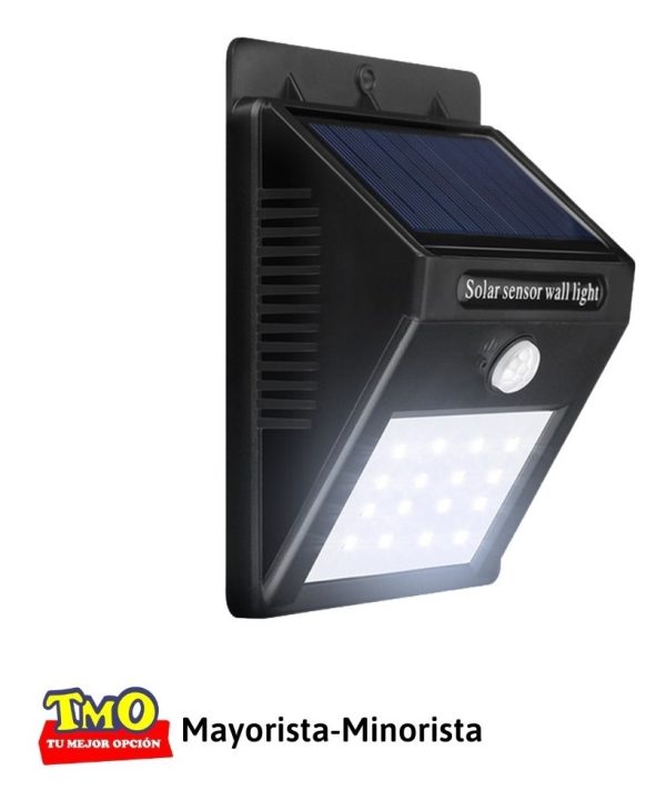 Lampara Farol Solar Foco 30 Led Sensor Movimiento Exterior