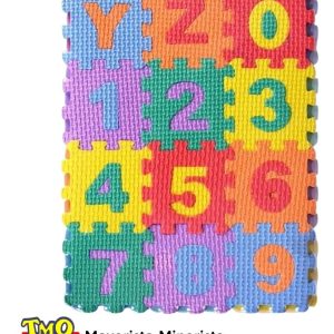 Mini Puzzle Goma Eva 36 Piezas Alfabeto Y Números 6 X 6 Cm: imagen 2