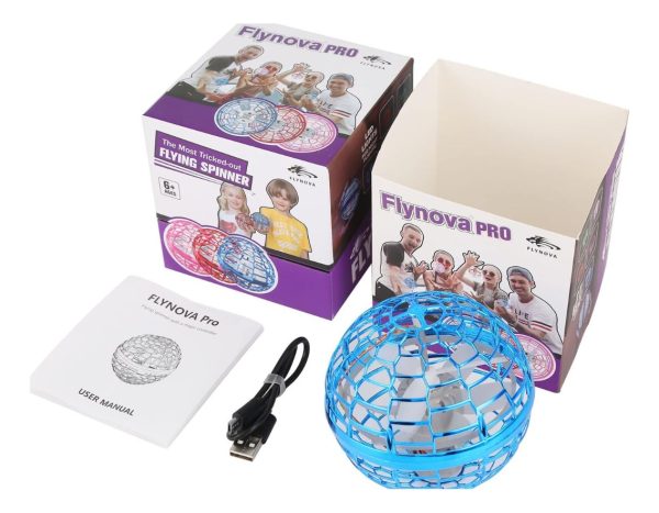 Bola Spinner Drone Mágica Voladora Pelota Flynova Luz Led