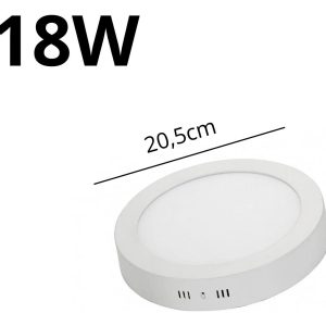 Plafon Luz Led 18w Redondo Sobrepuesto Alto Rendimiento: imagen 2