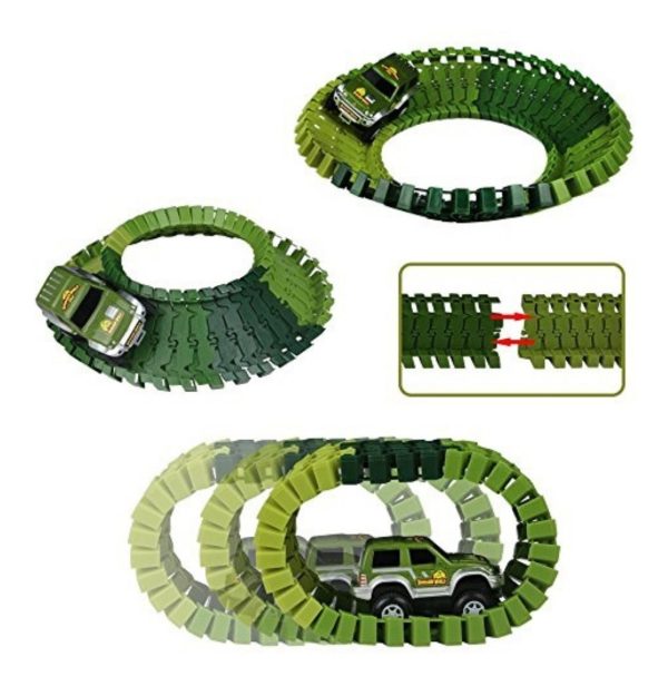 Pista Autos Dinosaurios Flexible 92 Pcs Dinosaur Tracks