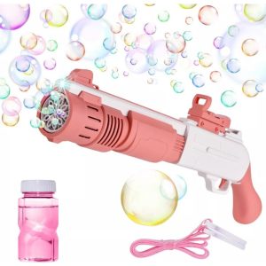Burbujero Diseño Escopeta Burbujas Automático Infantil Rosa: imagen 2