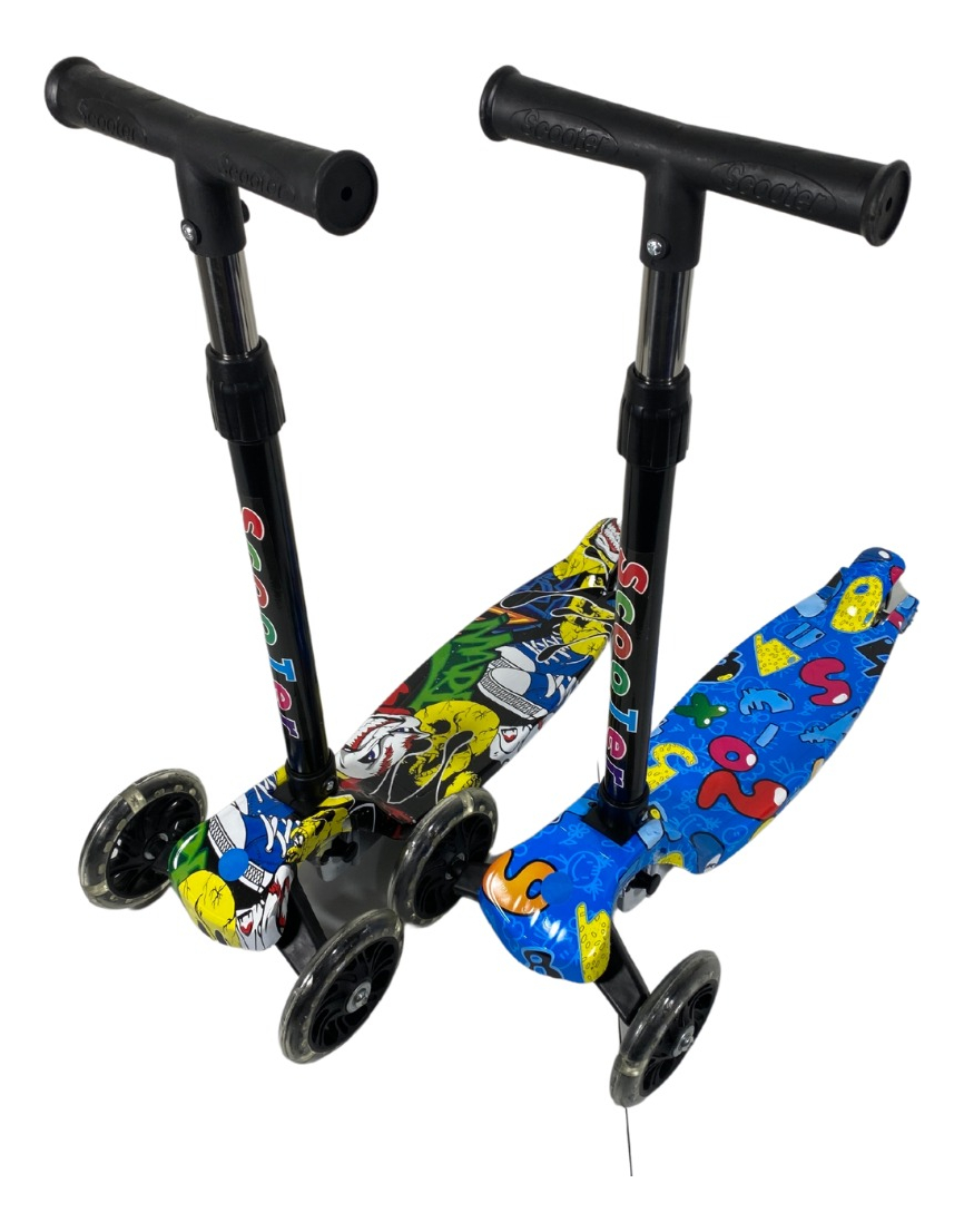 Tripatin Monopatin Scooter Diseño Estampado C Luces Plegable: imagen 13