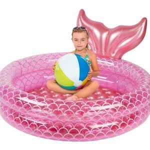 Piscina Inflable Redonda Diseño Sirena 120cm