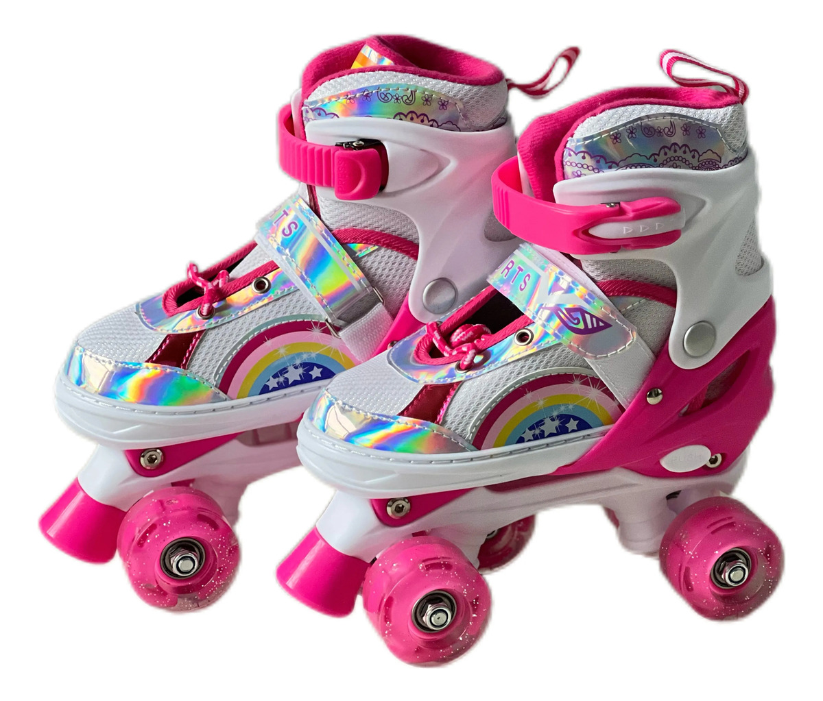 Patín Artístico Extensible Ruedas Silicona Con Luces - Imagen 11