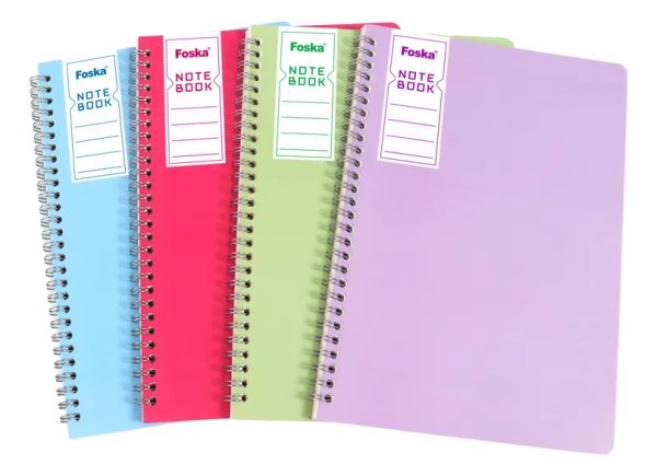 Cuaderno Libretas A5 Colores Foska 4 Unidades
