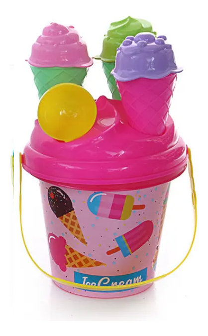Juguete Balde Helado Playa Con Accesorios