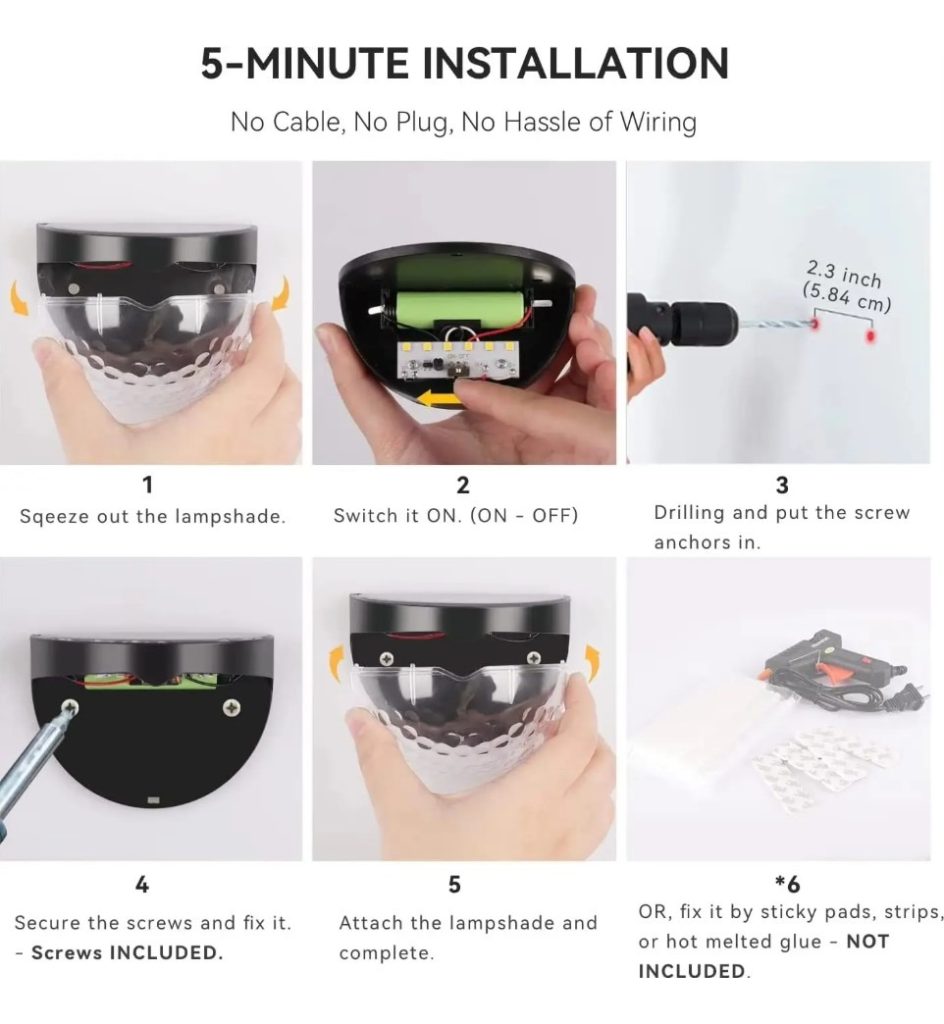 Farol Foco Solar Led De Pared Piso Decorativo 2 Unidades