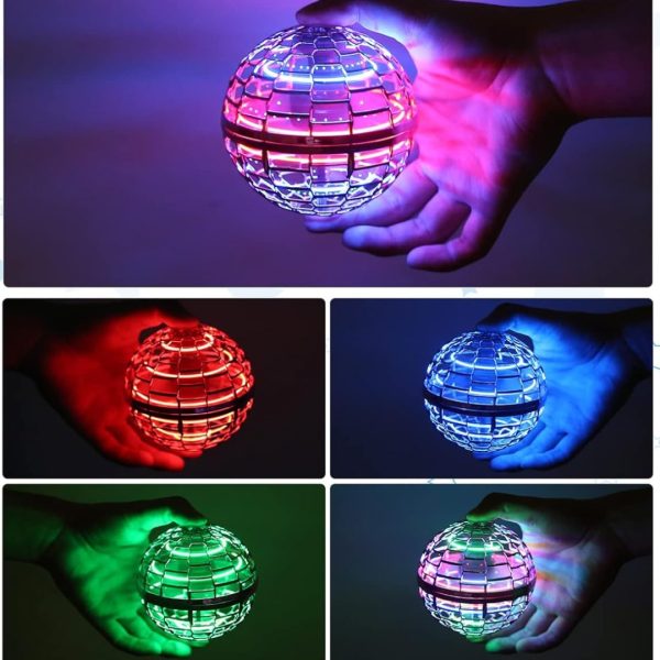Bola Spinner Drone Mágica Voladora Pelota Flynova Luz Led