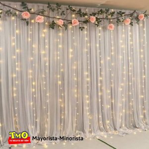 Cortina Luz Led 200 Luces Blanca Cálida 2x2 Mts Decoración: imagen 2
