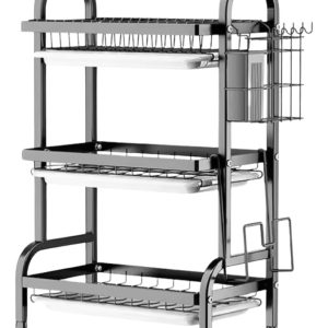 Escurridor De Platos Seca Platos 3 Niveles De Acero Calidad