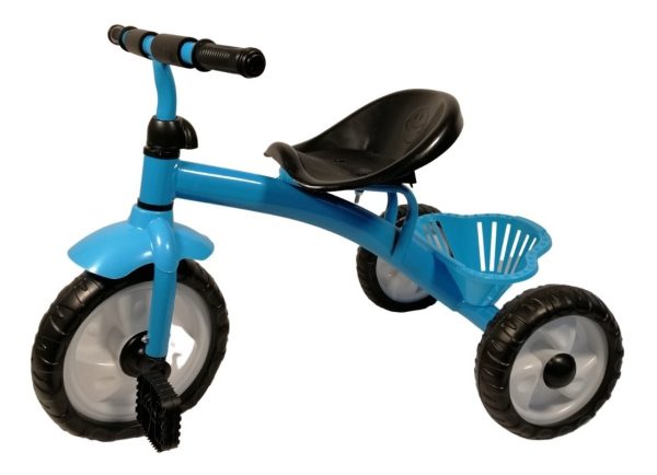 Triciclo Infantil De Metal A Pedal Con Canasto De Niño