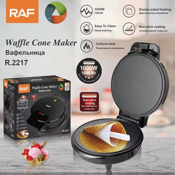 Waflera Máquina De Wafles Eléctrica Antiadherente 1000w
