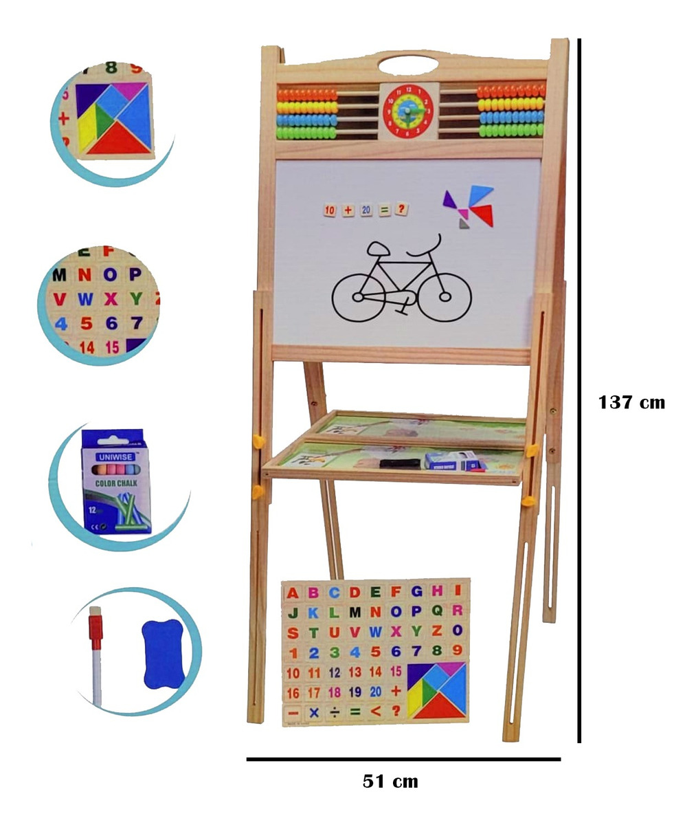 Pizarra Didáctica Infantil Grande Pizarron Letras Números: imagen 4