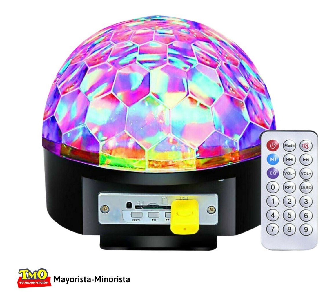 Bola De Luces Colores Parlante Bluetooth +pendrive + Control - Imagen 4