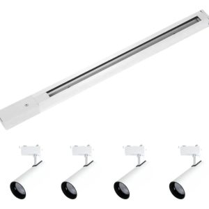 Riel 1 Metro + 3 Spots + 3 Lámparas Led 30w Calidad: imagen 2