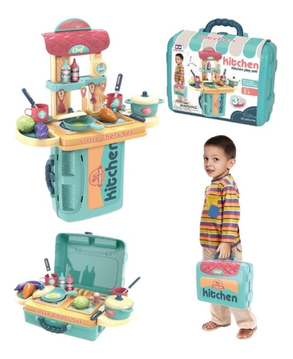 Cocinita Cocina Infantil Juguete Maletín Chef