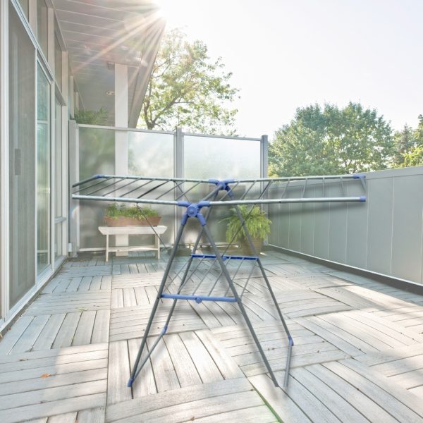Tendedero De Pie Plegable Extensible Tender Inoxidable - Imagen 6