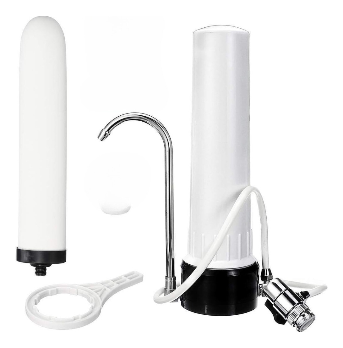 Purificador De Filtro Agua Cerámica Sobre Mesada Completo: imagen 3