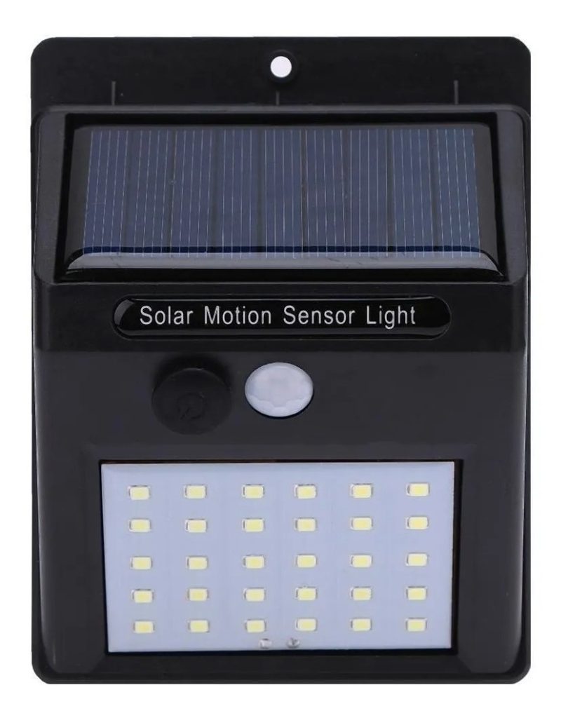 Farol Luz Lampara Led Sensor Solar Batería Exterior Jardín
