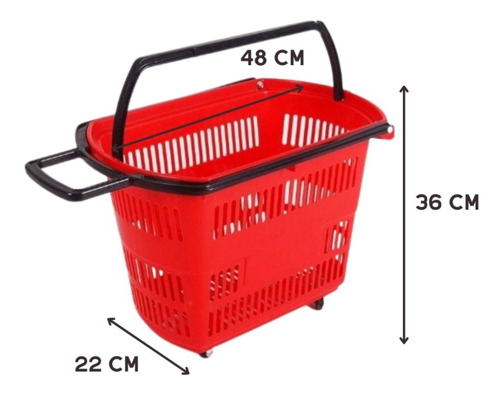 Carrito De Supermercado Plástico Con Ruedas.