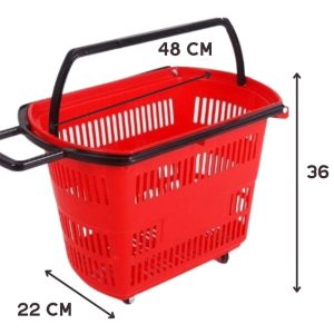 Carrito De Supermercado Plástico Con Ruedas.: imagen 2